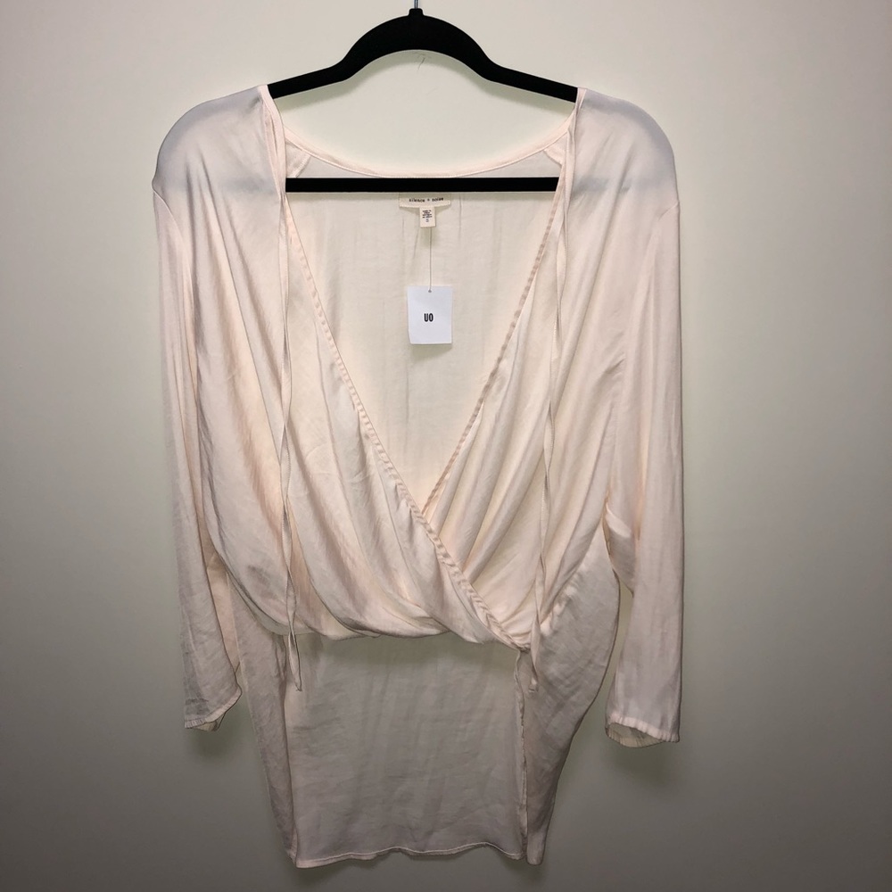 NWT Silence + Noise Silky Surplice top